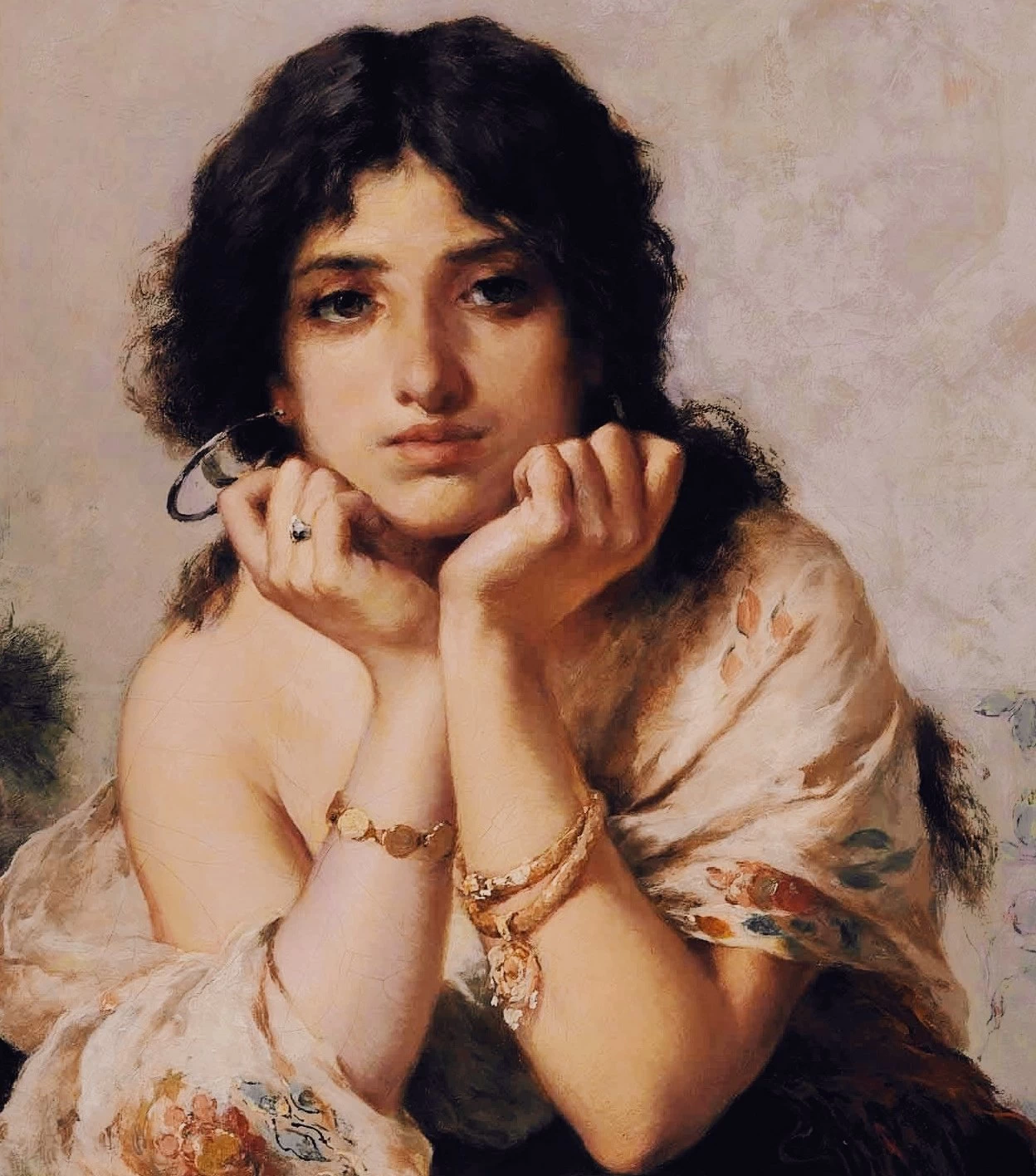 La ragazza del tamburello - dettaglio